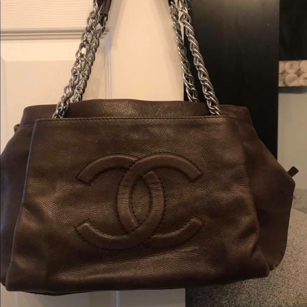 CHANEL brown purse
